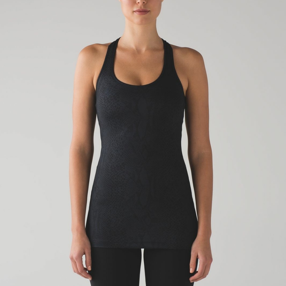 Lululemon Cool Racer back grey snake print 8